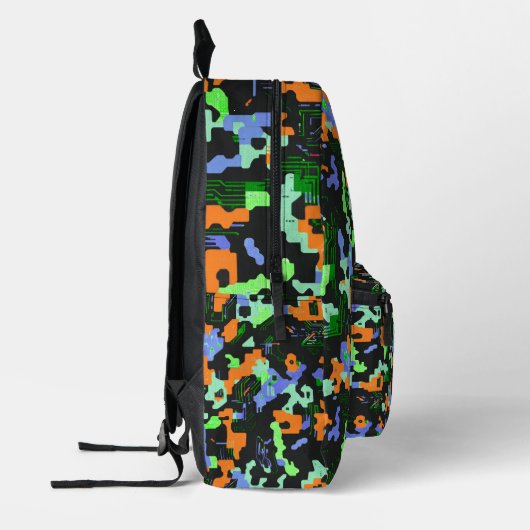 Vibrant Neon Camouflage Bedruckter Rucksack (Links)