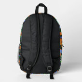 Vibrant Neon Camouflage Bedruckter Rucksack (Rückseite)