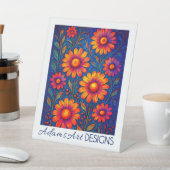 Vibrant Neon Floral Garden Sockelschild (In SItu)