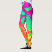 Vibrant Neon Fruits Pattern Leggings (Links)