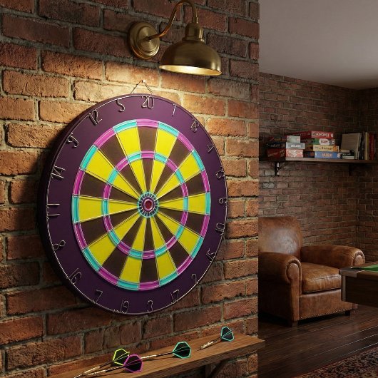 Vibrant Neon Glow Dartboard Dartscheibe