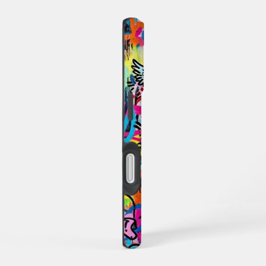 Vibrant Neon Graffiti Pattern iPhone 16 case Hülle (Rechte Seite)