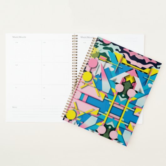 Vibrant Neon Pastel Camo Abstract Weekly Planne Planer (Anzeige)