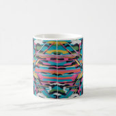 Vibrant Neon Pastel Camo Magic Color Changing Mug Verwandlungstasse (Mittel)