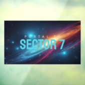 Vibrant Neon Pink Blue Cosmic Space Galaxy Fensteraufkleber (Blatt 3)