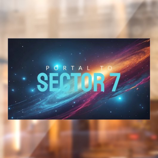 Vibrant Neon Pink Blue Cosmic Space Galaxy Fensteraufkleber (Blatt 2)