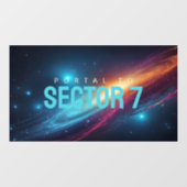 Vibrant Neon Pink Blue Cosmic Space Galaxy Fensteraufkleber (Blatt)