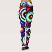 Vibrant Neon Pulse Pattern Leggings (Rückseite)