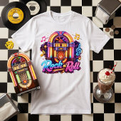 Vibrant Neon Rock 'n' Roll Jukebox Tri-Blend Shirt