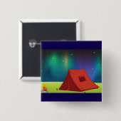 Vibrant Northern Lights Camping Tent Night Button (Vorne & Hinten)
