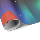 Vibrant Northern Lights Camping Tent Night Geschenkpapier (Rolleneckpunkt)