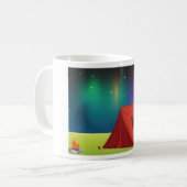 Vibrant Northern Lights Camping Tent Night Kaffeetasse (Vorderseite Links)