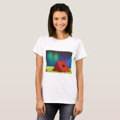 Vibrant Northern Lights Camping Tent Night T-Shirt (Vorne ganz)