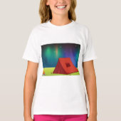 Vibrant Northern Lights Camping Tent Night T-Shirt (Vorderseite)