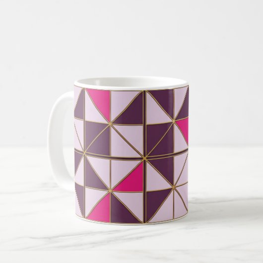 Vibrant Nubian Geometric Coffee Mug Kaffeetasse (Vorderseite Links)