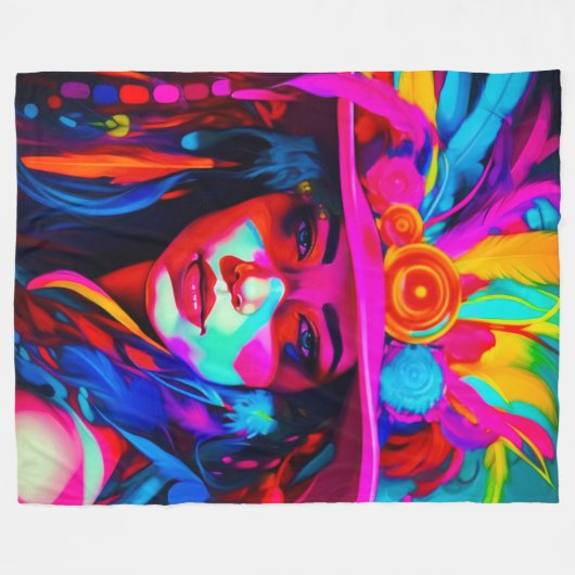 Vibrant Nuse Fleecedecke (Vorderseite (Horizontal))