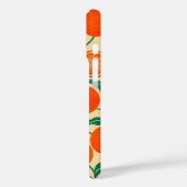 Vibrant Orange Citrus Botanical Pattern  Case-Mate iPhone Hülle (Rückseite / Links)