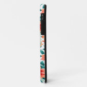 Vibrant Orange Floral Garden Pattern - Elegant Tea Case-Mate iPhone Hülle (Hinten/Links)