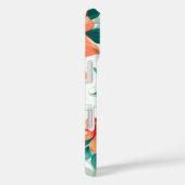 Vibrant Orange Floral Garden Pattern - Elegant Tea Case-Mate iPhone Hülle (Rückseite / Rechts)