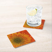 Vibrant Orange Gerbera Daisy Rechteckiger Pappuntersetzer (Vor Ort)