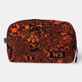 Vibrant Orange Monogram Toiletry Bag  Waschbeutel
