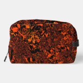 Vibrant Orange Monogram Toiletry Bag Waschbeutel (Rückseite)