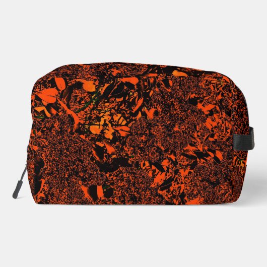Vibrant Orange Monogram Toiletry Bag  Waschbeutel (Rückseite)