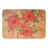 Vibrant Orange Red Badematte (Vorderseite)