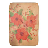 Vibrant Orange Red Badematte (Vorderseite Vertikal)