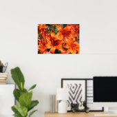 Vibrant Orange Tiger Lilies Poster (Heimbüro)