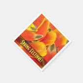 Vibrant Orange Tulip Petal Fotografie Personalisie Serviette (Ecke)