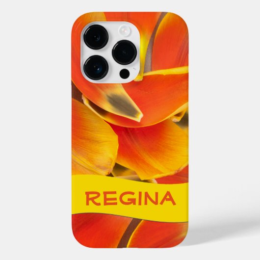 Vibrant Orange Tulip Petals Fotografie Custom Case-Mate iPhone Hülle (Rückseite)