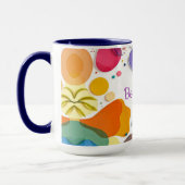 Vibrant Organic Shapes Modern Abstract Art Tasse (Links)