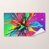 Vibrant Paint Burst Design Badhandtuch Set (Handtuch)