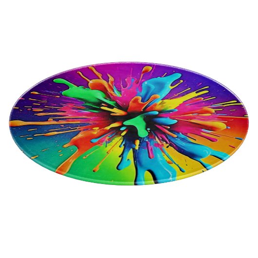 Vibrant Paint Burst Design Schneidebrett (Ecke)