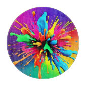 Vibrant Paint Burst Design Schneidebrett (Vorderseite)