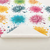 Vibrant Paint Splash Pattern Sherpa Blanket Sherpadecke (3/4)
