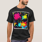 Vibrant Paint Splatter Art Burst T-Shirt (Vorderseite)