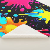 Vibrant Paint Splatter Artwork Burst Sherpadecke (3/4)