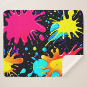 Vibrant Paint Splatter Artwork Burst Sherpadecke (Vorderseite (Horizontal))