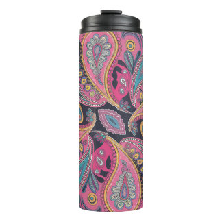 Vibrant Paisley Swirl Pattern Design Thermosbecher