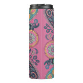 Vibrant Paisley Swirl Pattern Design Thermosbecher (Rückseite)