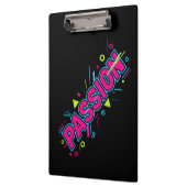 Vibrant Passion Typography - Retro 90s Pop Art Aes Klemmbrett (Links)