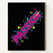 Vibrant Passion Typography - Retro 90s Pop Art Aes Notizblock (Rückseite)