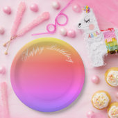 Vibrant Pastel Happy Birthday Pappteller (Party)