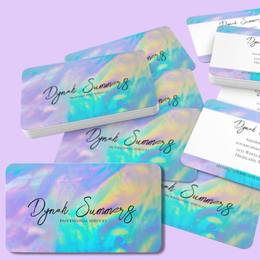 Vibrant Pastel | Moderne Glam Business Cards Visitenkarte