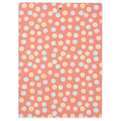 Vibrant Pastel Polka Dot Background: Brighten up Klemmbrett (Rückseite)