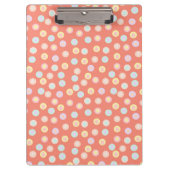 Vibrant Pastel Polka Dot Background: Brighten up Klemmbrett (Vorderseite)