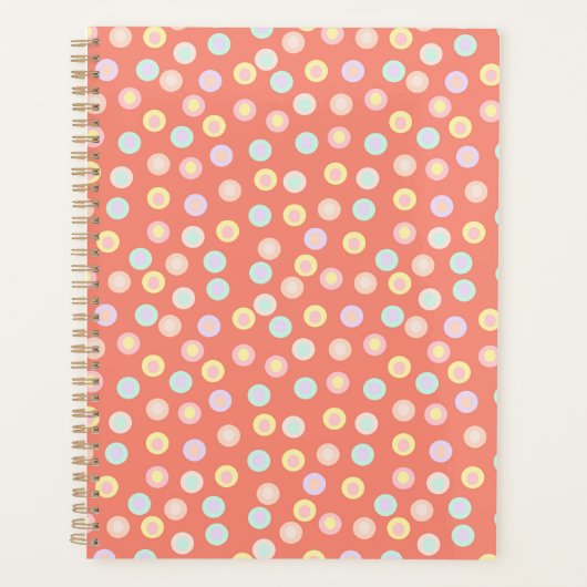 Vibrant Pastel Polka Dot Background: Brighten up  Planer (Vorderseite)