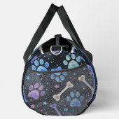 Vibrant Paw Print Travel Monogram Personalize Duffle Bag (Rechts)